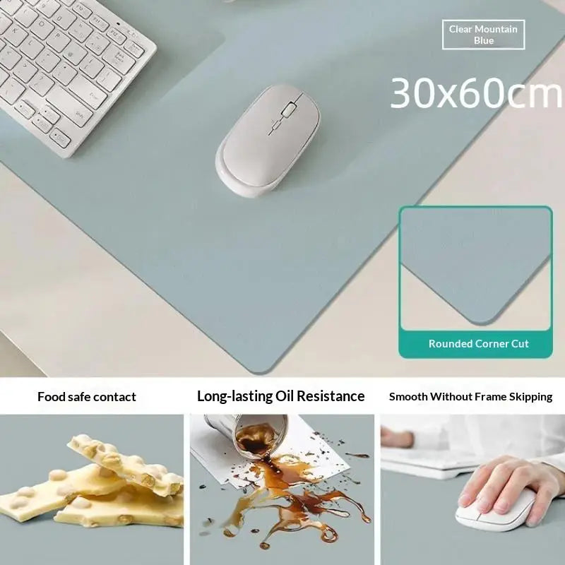 Large PU Leather Desk Mat — Waterproof Non-Slip Extended Mouse Pad