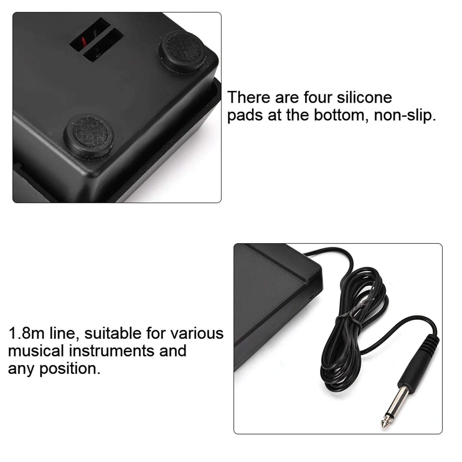 Electronic Keyboard Sustain Pedal — Durable Foot Controller for Piano