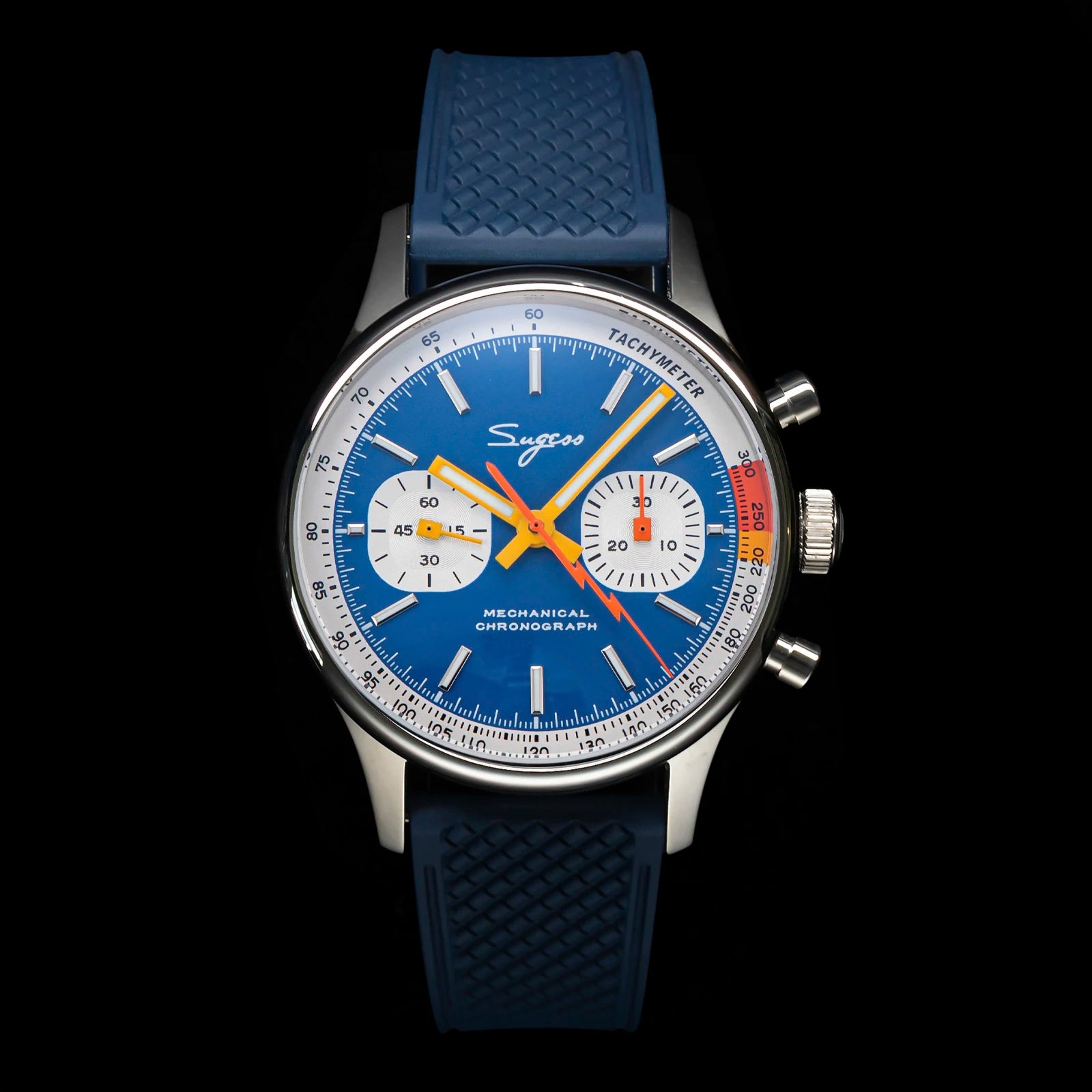 SUGESS Pilot Chronograph Watch — Mechanical Seagull Movement & Sapphire Crystal