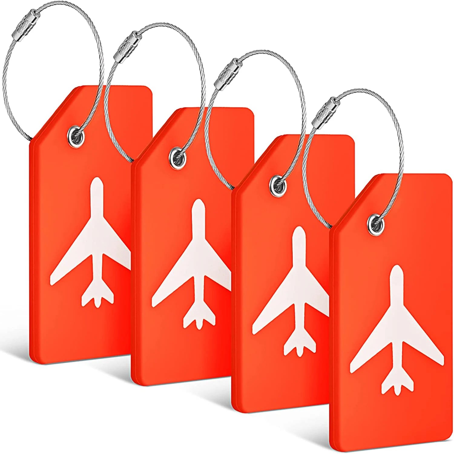 Silicone Luggage Tags with ID Card — Durable Travel Identification Set
