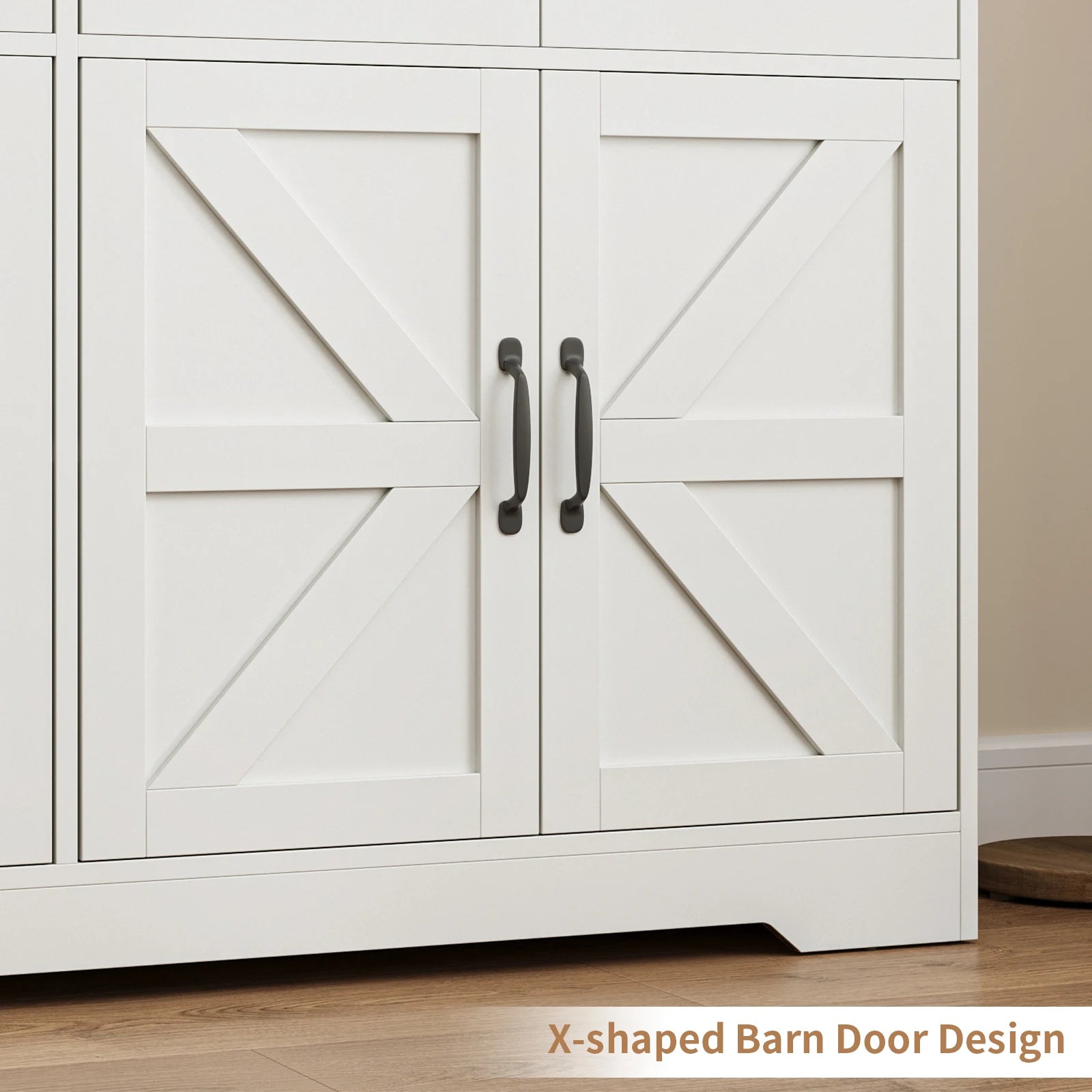 Yanosaku Kitchen Storage Cabinet — Modern Pantry with Built-In Charging Station