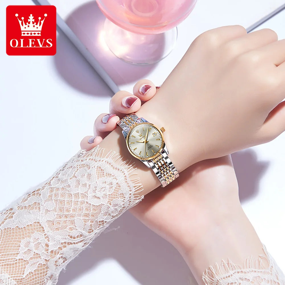 OLEVS 6635 Luxury Ladies Watch — Automatic Mechanical Chronograph