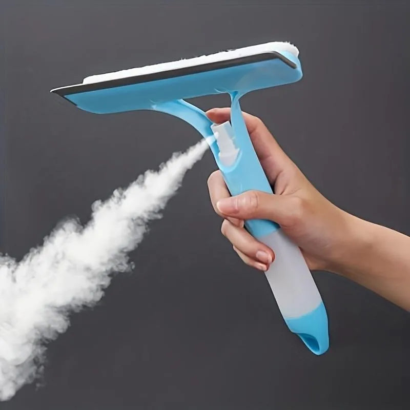 Multi-Function Glass Squeegee — Built-in Spray Bottle for Easy Cleaning