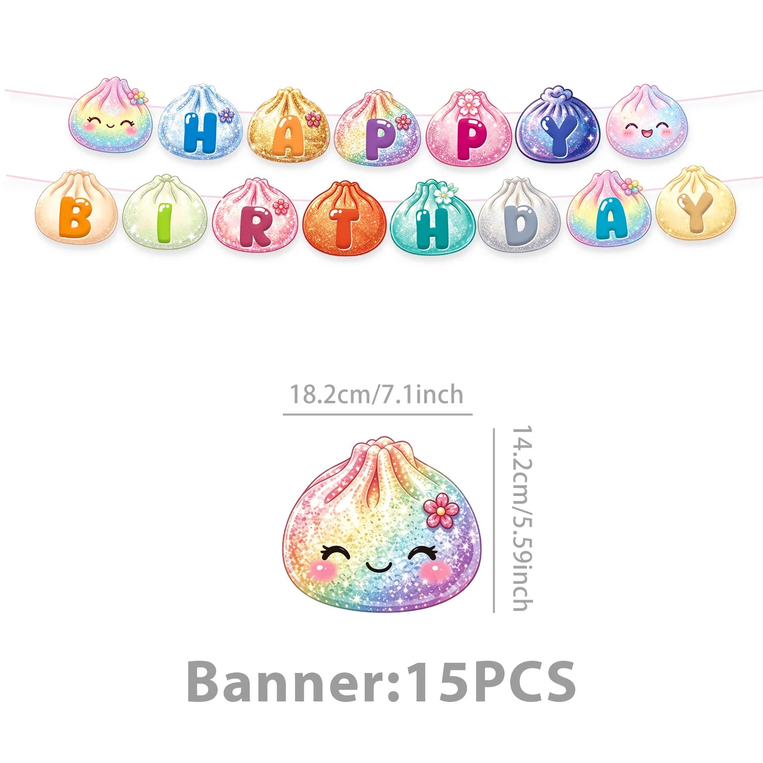 Dumpling Theme Party Decoration Set — Birthday Party Supplies & Favors