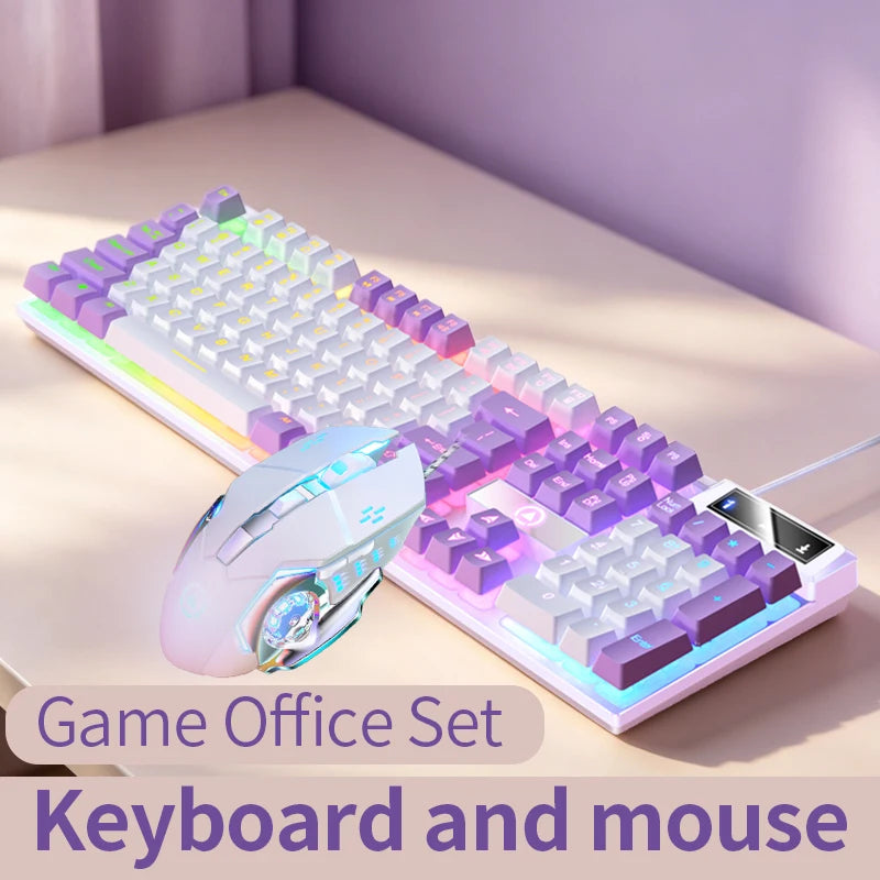 YINDIAO Wired Keyboard and Mouse Combo — Efficient Desktop Computing Set