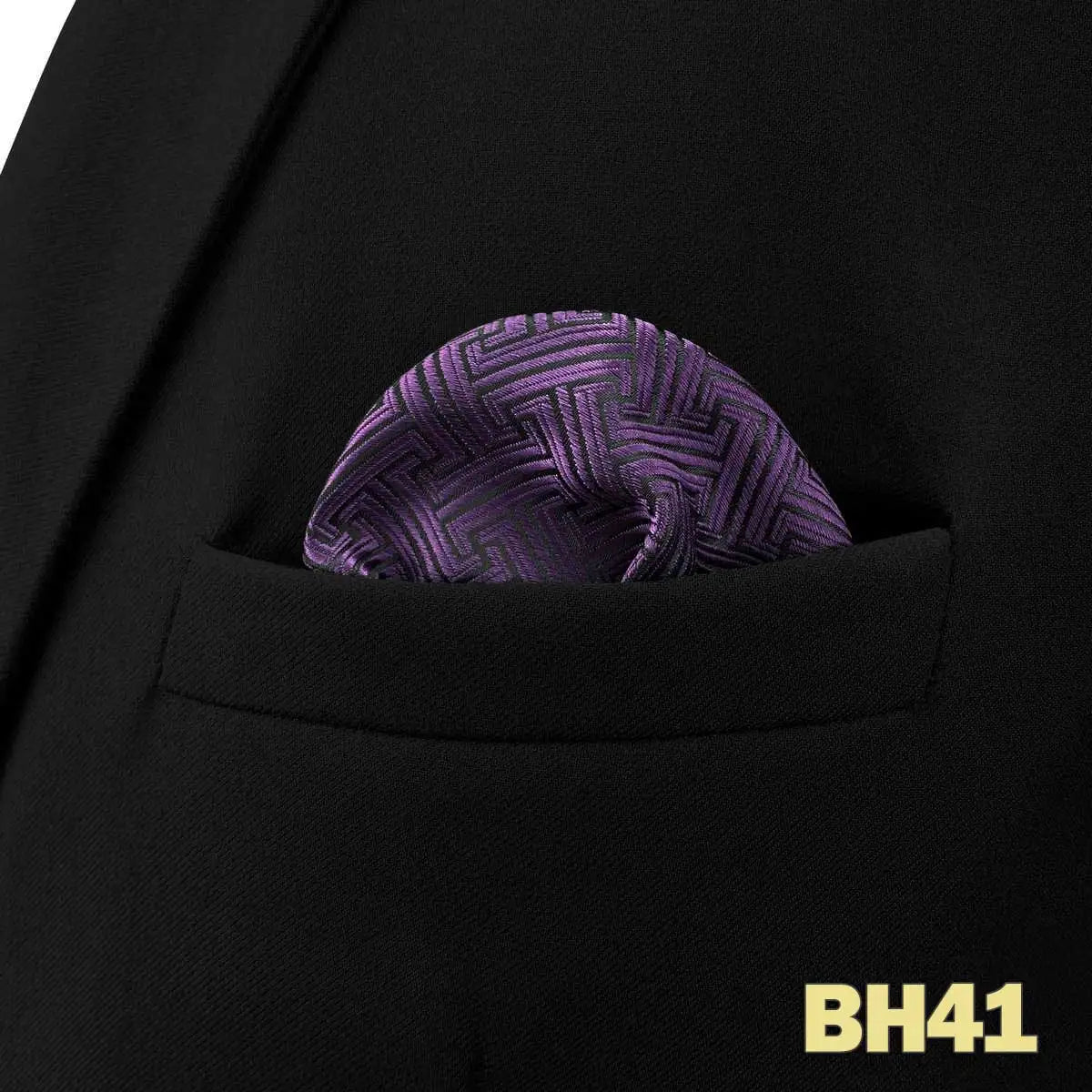 shlax&wing Men's Paisley Pocket Square — Elegant Microfiber Handkerchief for Suits