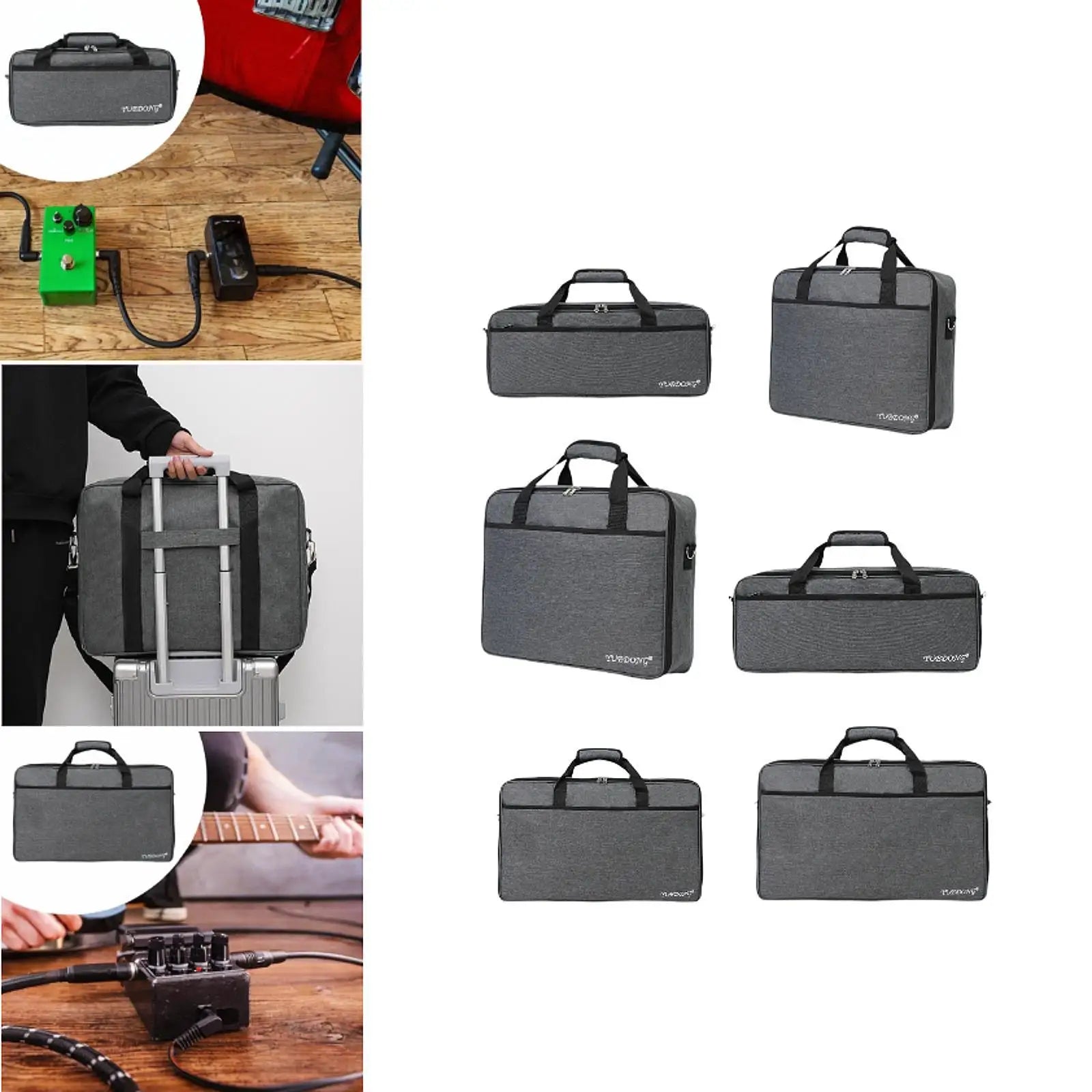 Effects Pedal Board Carry Case — Lightweight Oxford Cloth Gig Bag