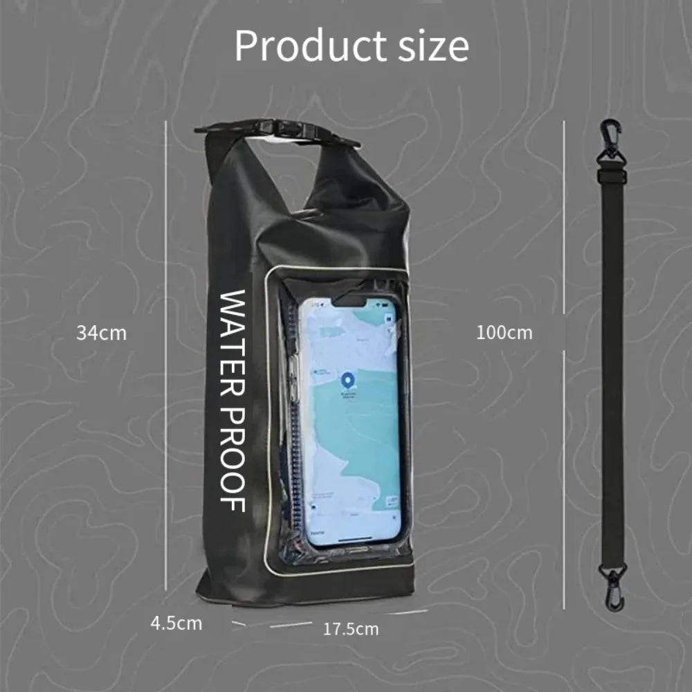 2L Waterproof Mobile Phone Bag — Touchscreen Compatible Dry Bag for Swimming