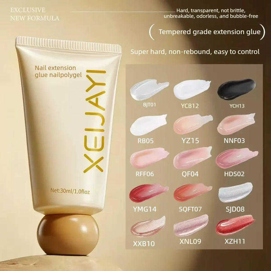 XEIJAYI Poly Gel Nail Extension Kit — Bubble-Free Builder Gel for Manicures
