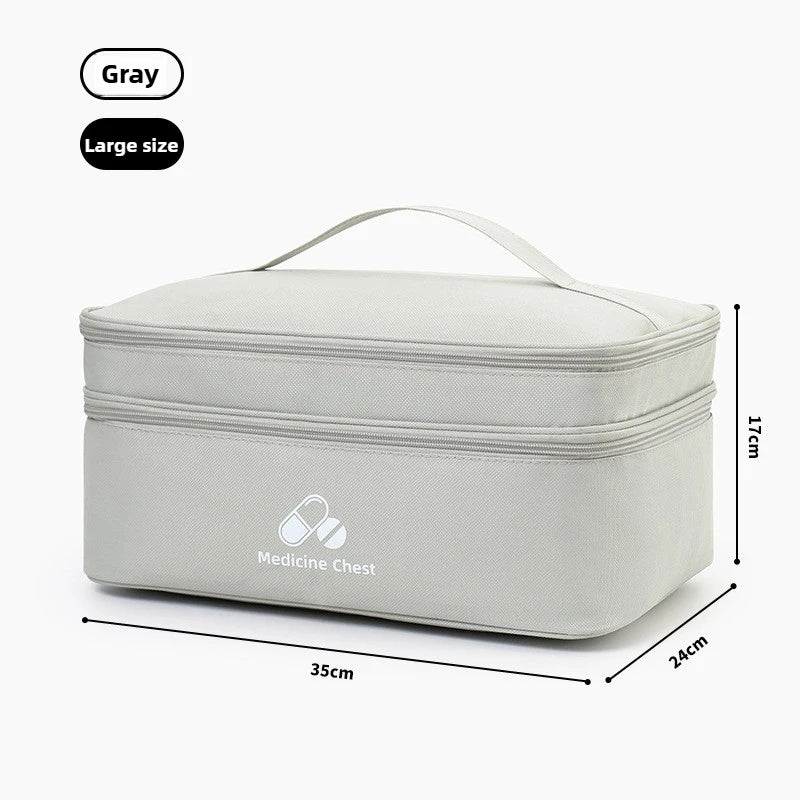 Portable Medicine Storage Bag — Multi-Layer Emergency First Aid Organizer