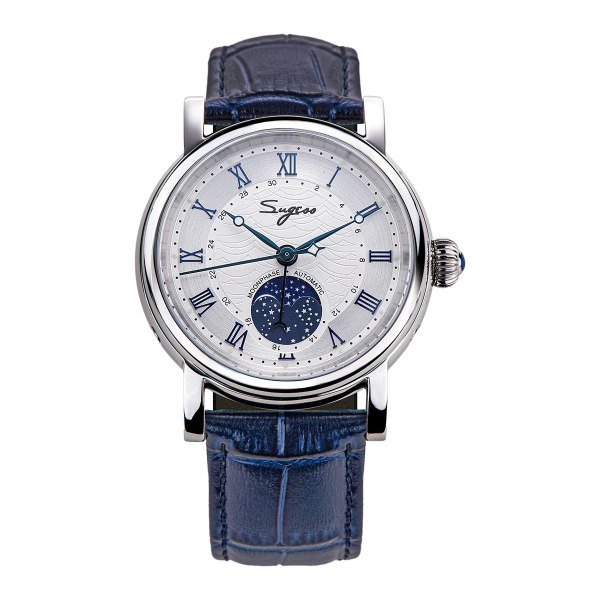 SUGESS Automatic Mechanical Moonphase Watch — Elegant Business Timepiece