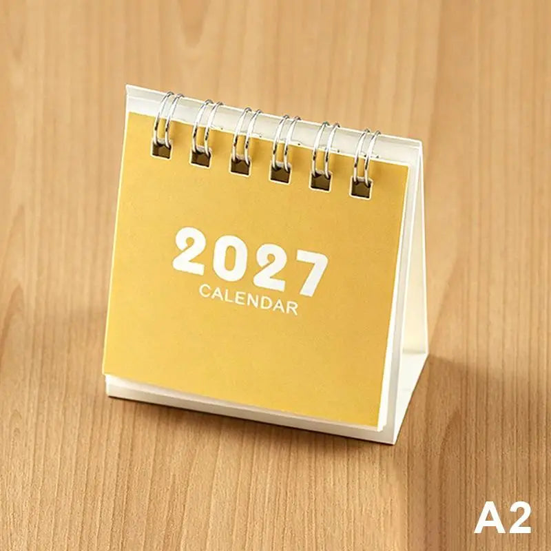 2027 Portable Desk Calendar — Compact Daily Planner for Home and Office