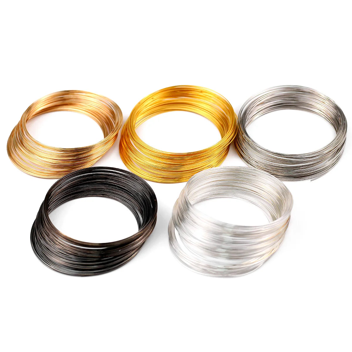 JHNBY Memory Steel Wire — 0.6mm Jewelry Making Findings, 50 Loops