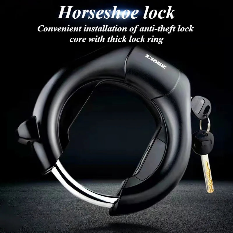 Horseshoe Bike Lock — Heavy Duty Hardened Steel Anti-Theft Security