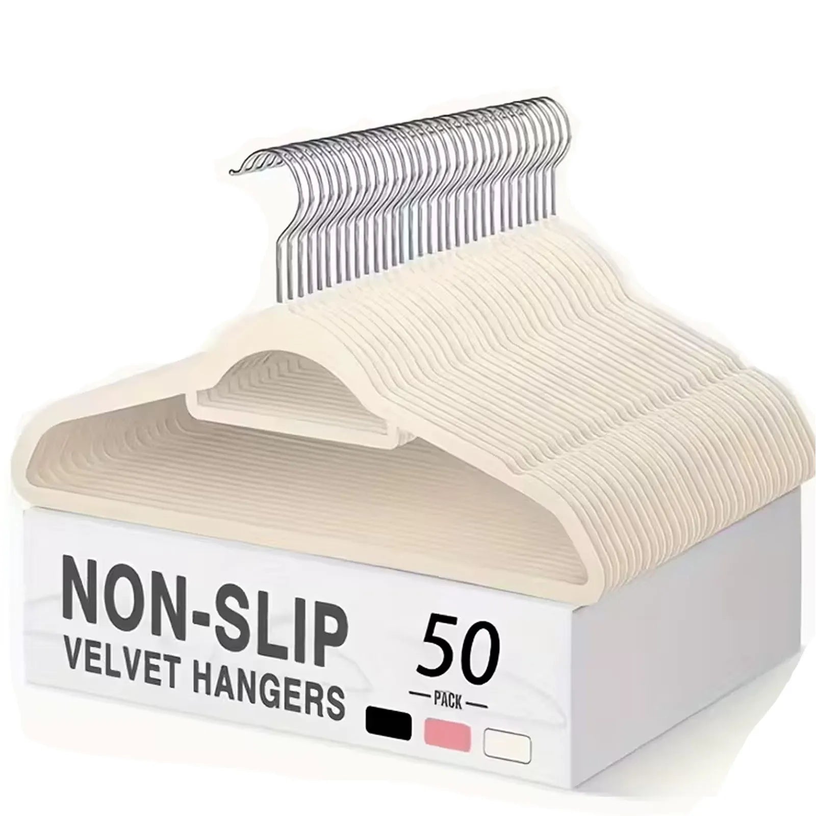 Velvet Flocked Clothing Hangers — Non-Slip Space Saving Closet Organizer