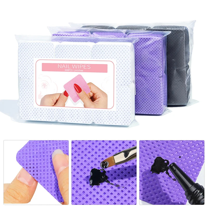 Misscheering Lint-Free Nail Wipes — Professional Gel Polish Remover Pads