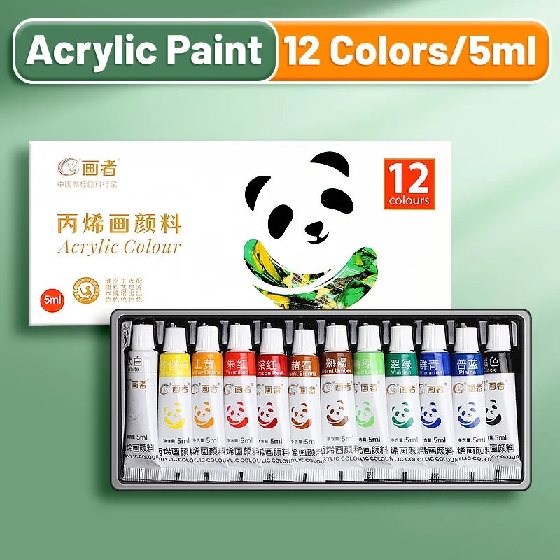 Vibrant Acrylic Paint Set — Rich Pigment Colors for DIY Crafts and Canvas