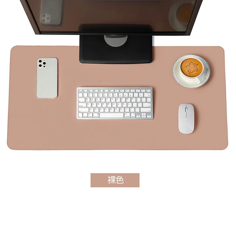 NULOXO PU Leather Desk Mat — Waterproof Office Blotter & Mouse Pad