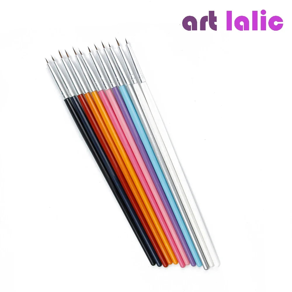 Art lalic Nail Art Brush Set — 12-Piece Professional Manicure Kit