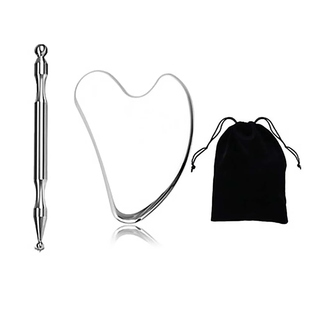 SALORIE Stainless Steel Gua Sha Board — Facial and Body Massage Scraper