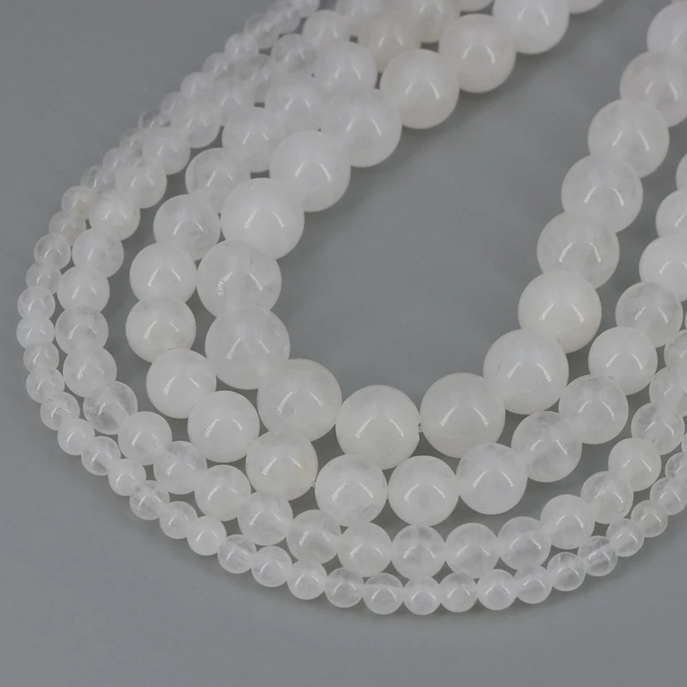 Natural Stone Gemstone Beads — Round Crystal Spacers for Jewelry Making