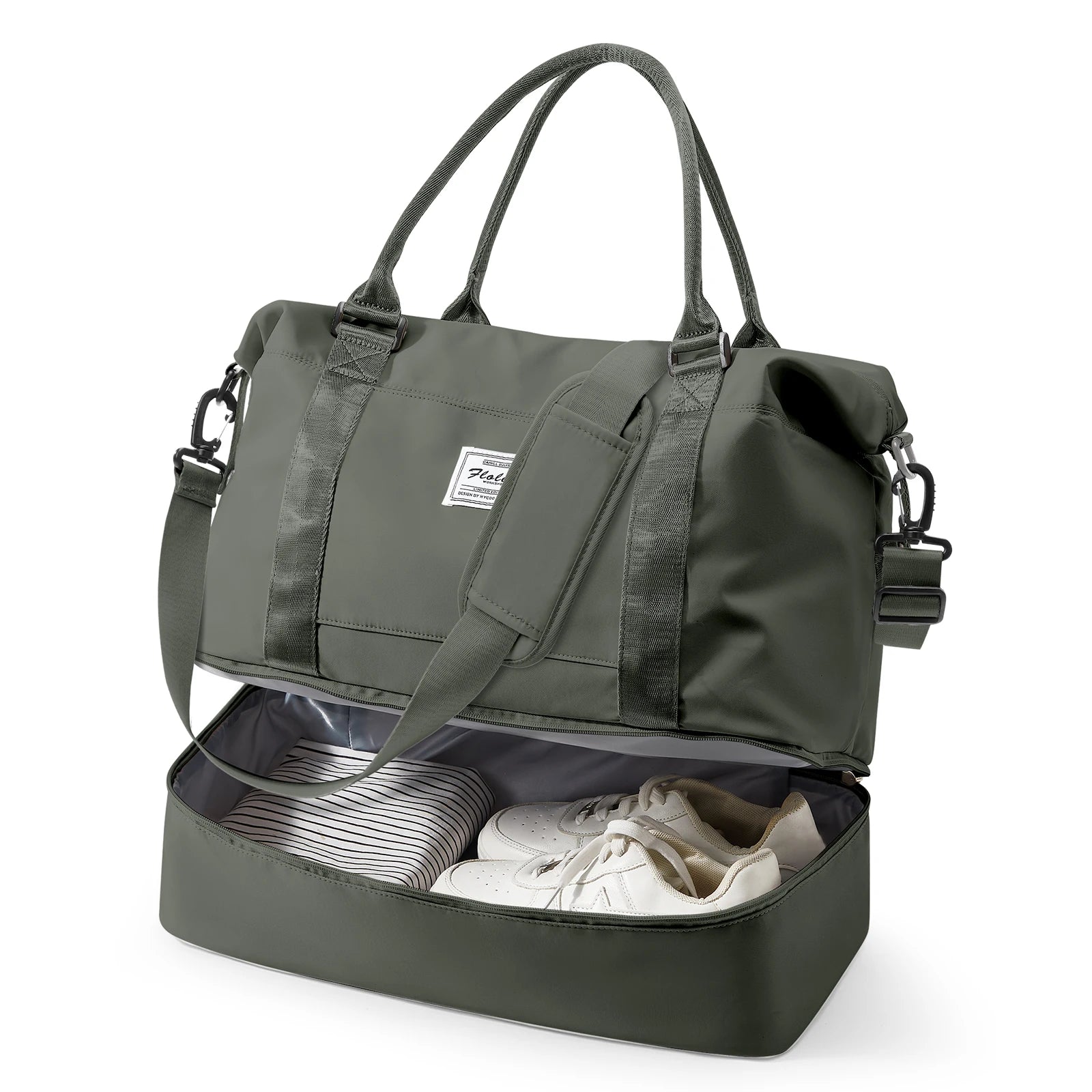 Fewchor Travel Duffel Bag — Expandable Gym Tote with Wet Pocket