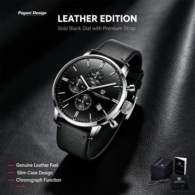PAGANI DESIGN 2720 Chronograph Watch — Professional Business & Sport Quartz