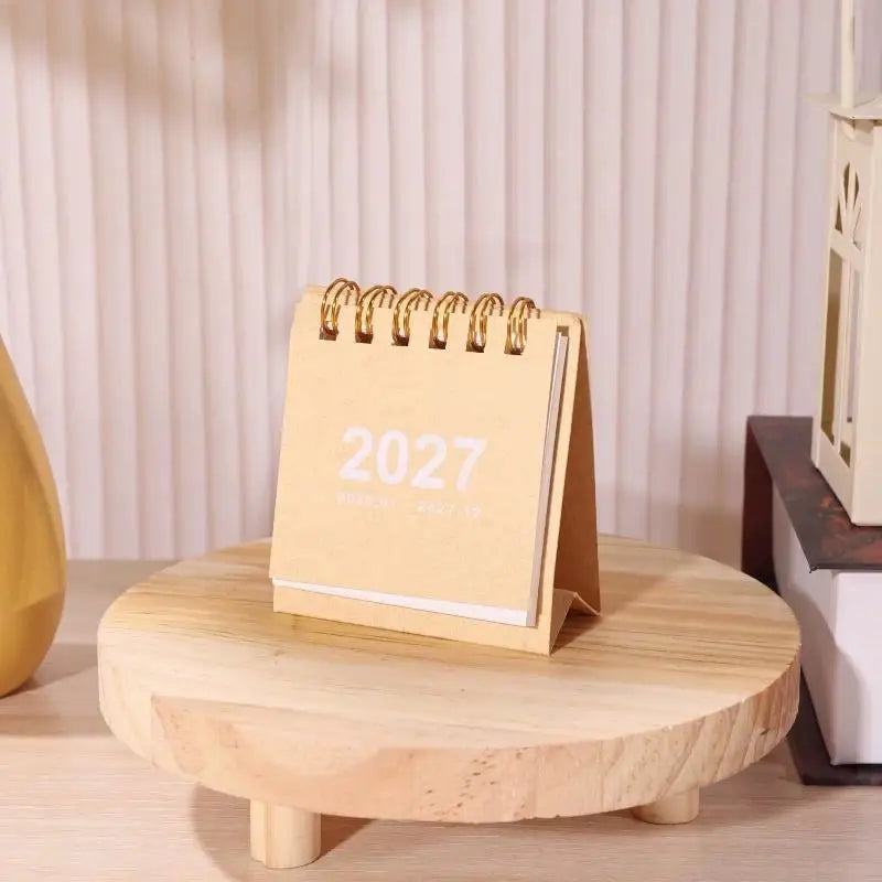 Mini Desktop Calendar — Portable Daily Planner for Office and Home