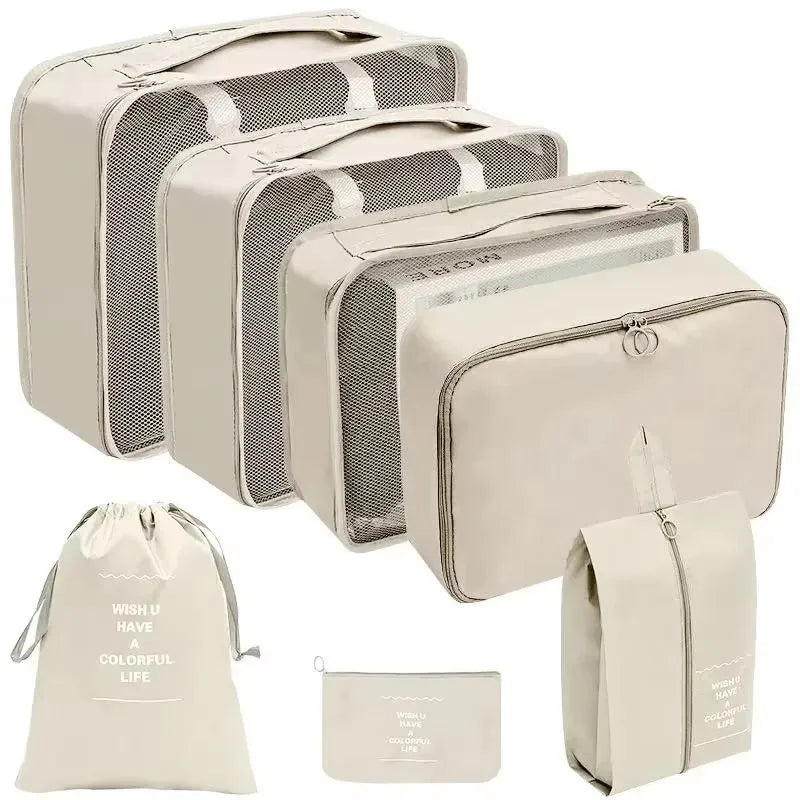 YHYEH 7-Piece Travel Packing Cube Set — Organized Suitcase Storage Bags