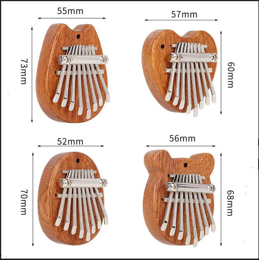 YOUYAN 8-Key Mini Wooden Kalimba — Portable Thumb Piano Musical Instrument