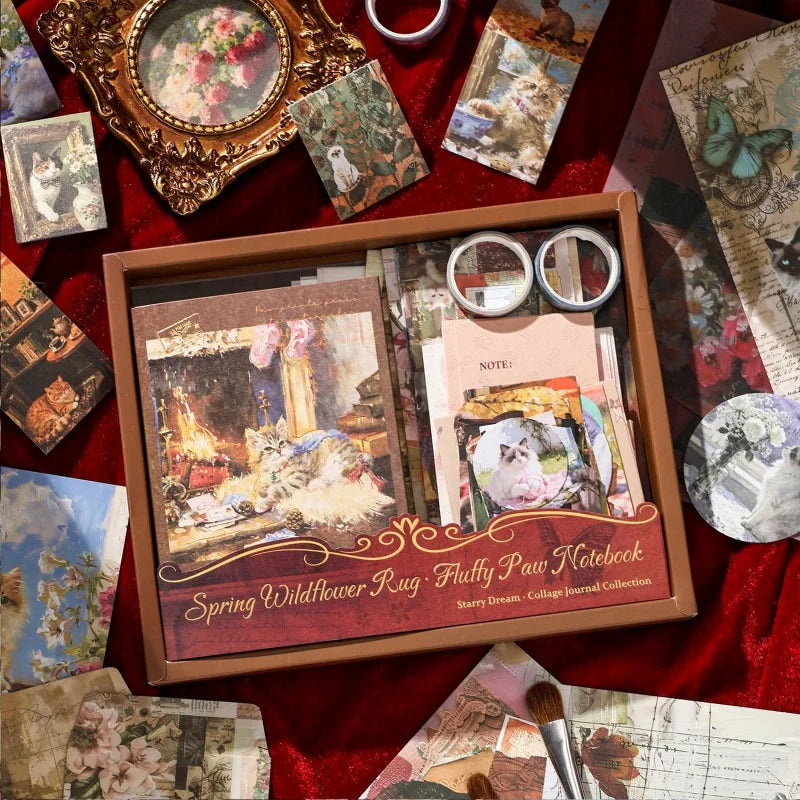 Vintage Scrapbook Kit — 66-Piece DIY Journaling & Stationery Set