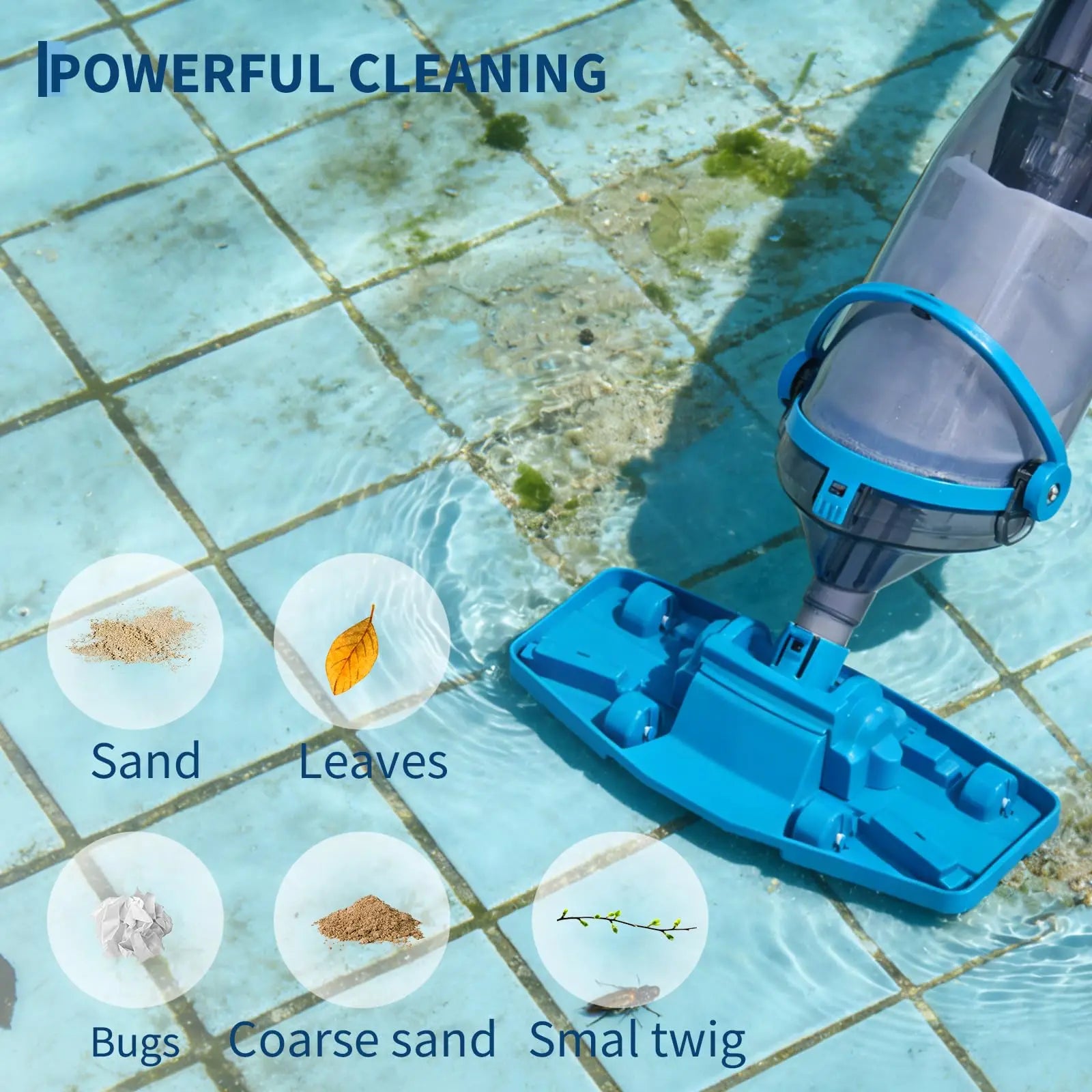 Cordless Handheld Pool Vacuum — Electric Spa & Hot Tub Cleaner