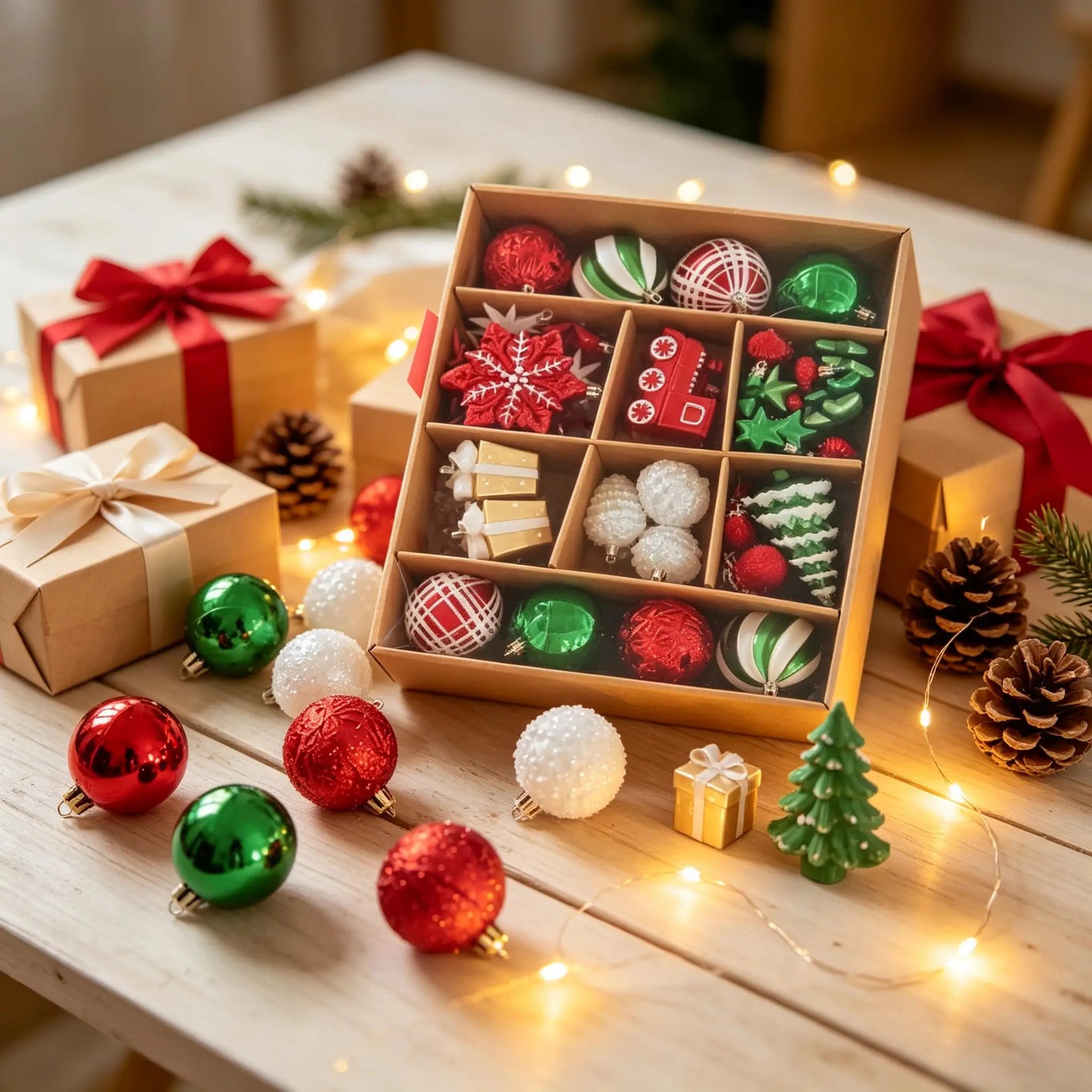 Shatterproof Christmas Ball Ornaments — Mixed Color Plastic Baubles Set