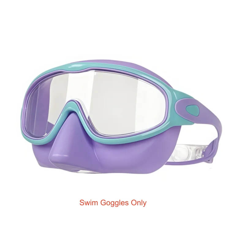 Wide View Swimming Mask — Anti-Fog Goggles with Nose Cover