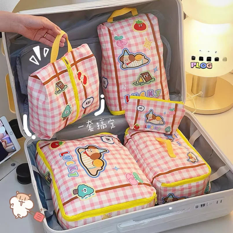 Portable Travel Storage Bag Set — Waterproof Clothing Organizer