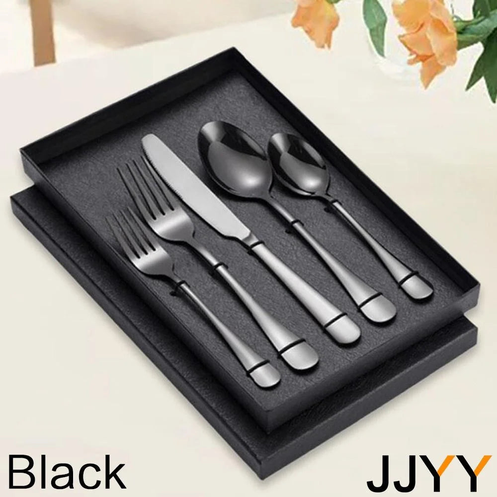 STONEGO 5-Piece Stainless Steel Flatware Set — Premium Cutlery for Dining & Travel