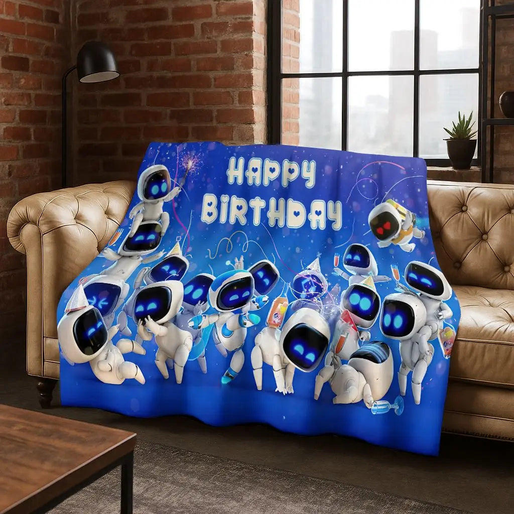 KAYOU Cartoon Flannel Blanket — Soft Warm Throw for Home and Travel
