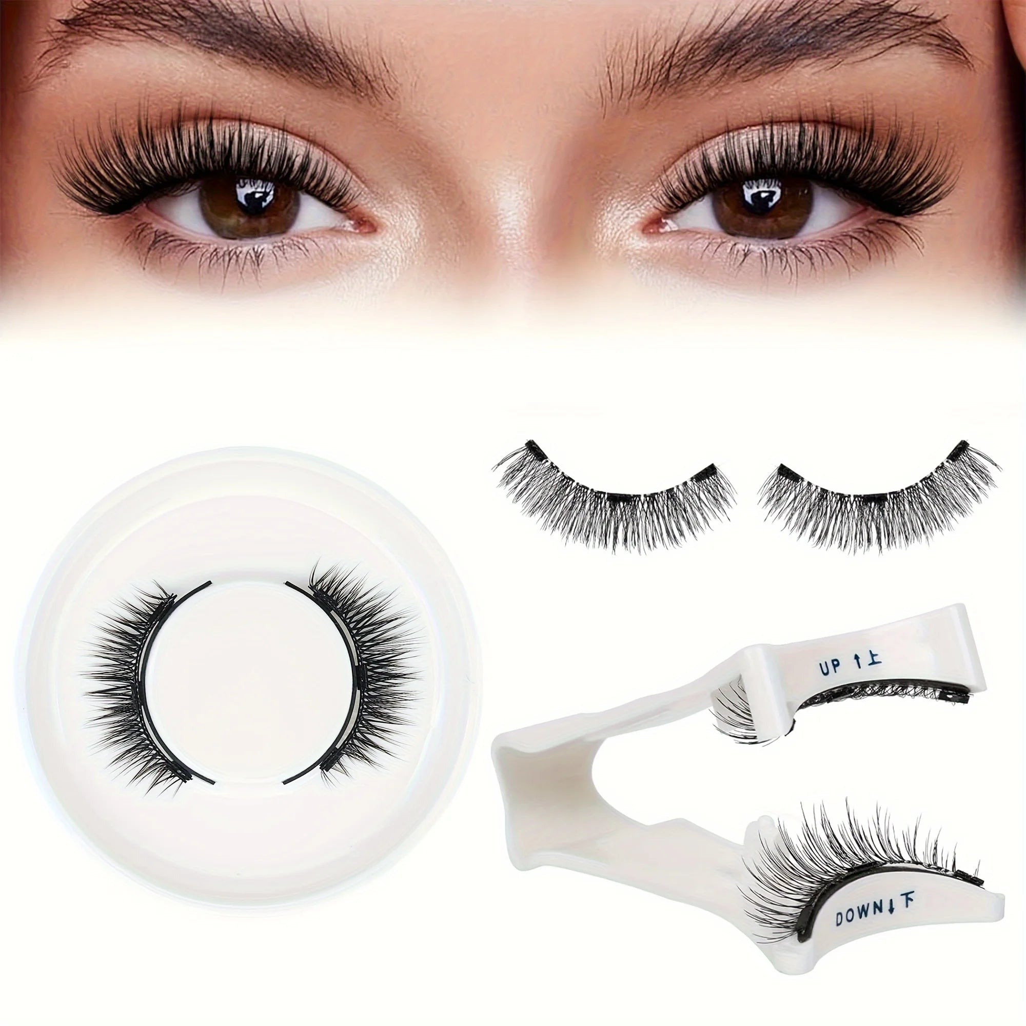Magnetic False Eyelashes — Glue-Free Natural Style with Applicator