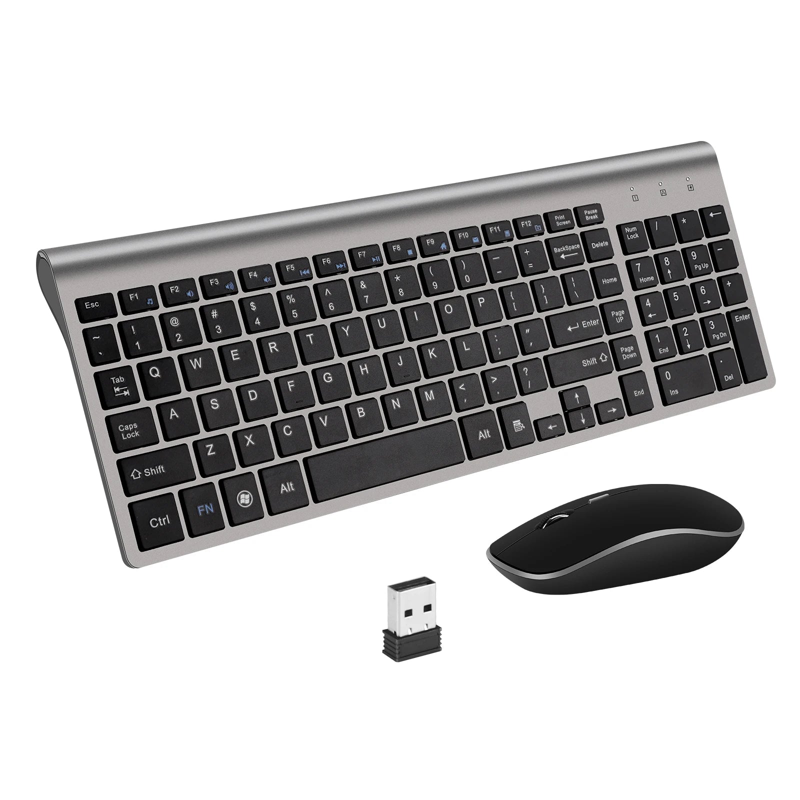 MOFii Ergonomic Wireless Keyboard and Mouse Combo — Silent 2.4G Desktop Set