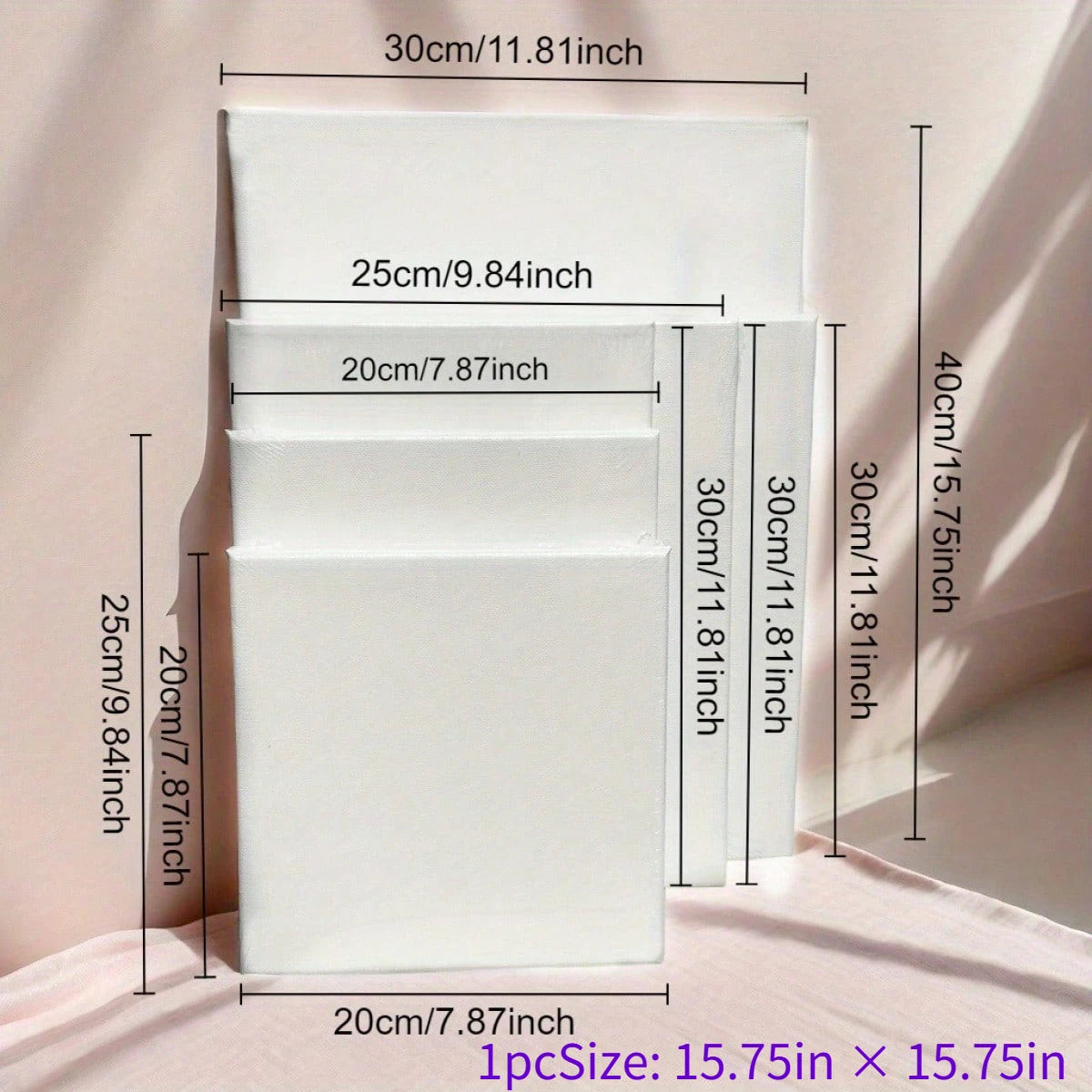 Sturdy Wooden Frame Stretched Canvas — Acid-Free Pre-Coated Artist Surface