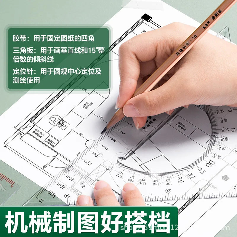 Professional Geometry Drawing Set — Multifunctional Drafting Tools for Students