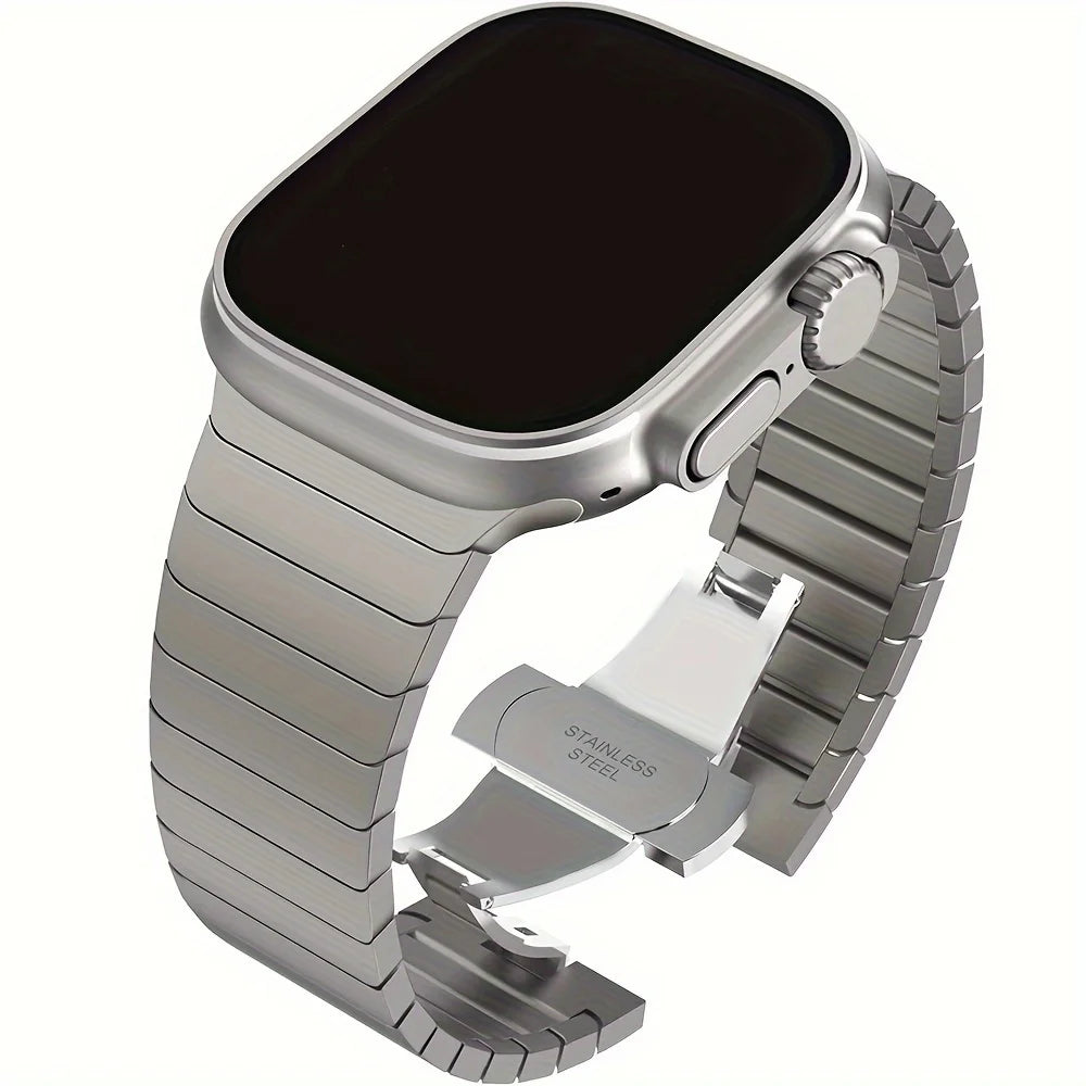 LHDWY Stainless Steel Watch Band — Elegant Bracelet Strap for Smartwatches