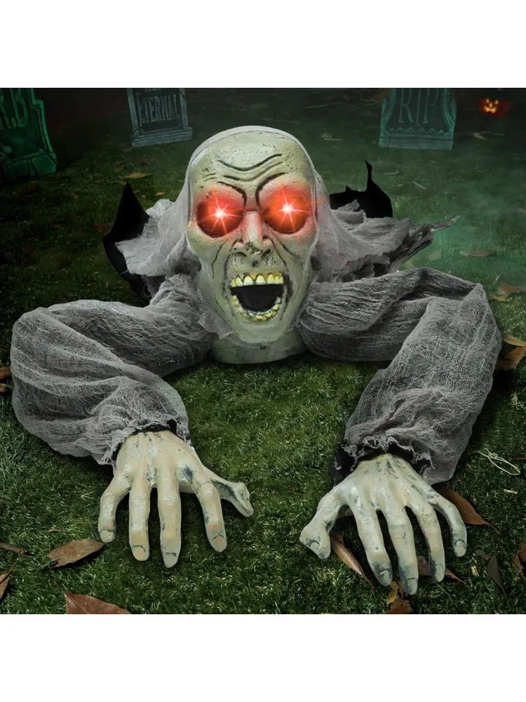 Joyfy Groundbreaker Zombie — Animated Halloween Decor with Sound and Flashing Eyes