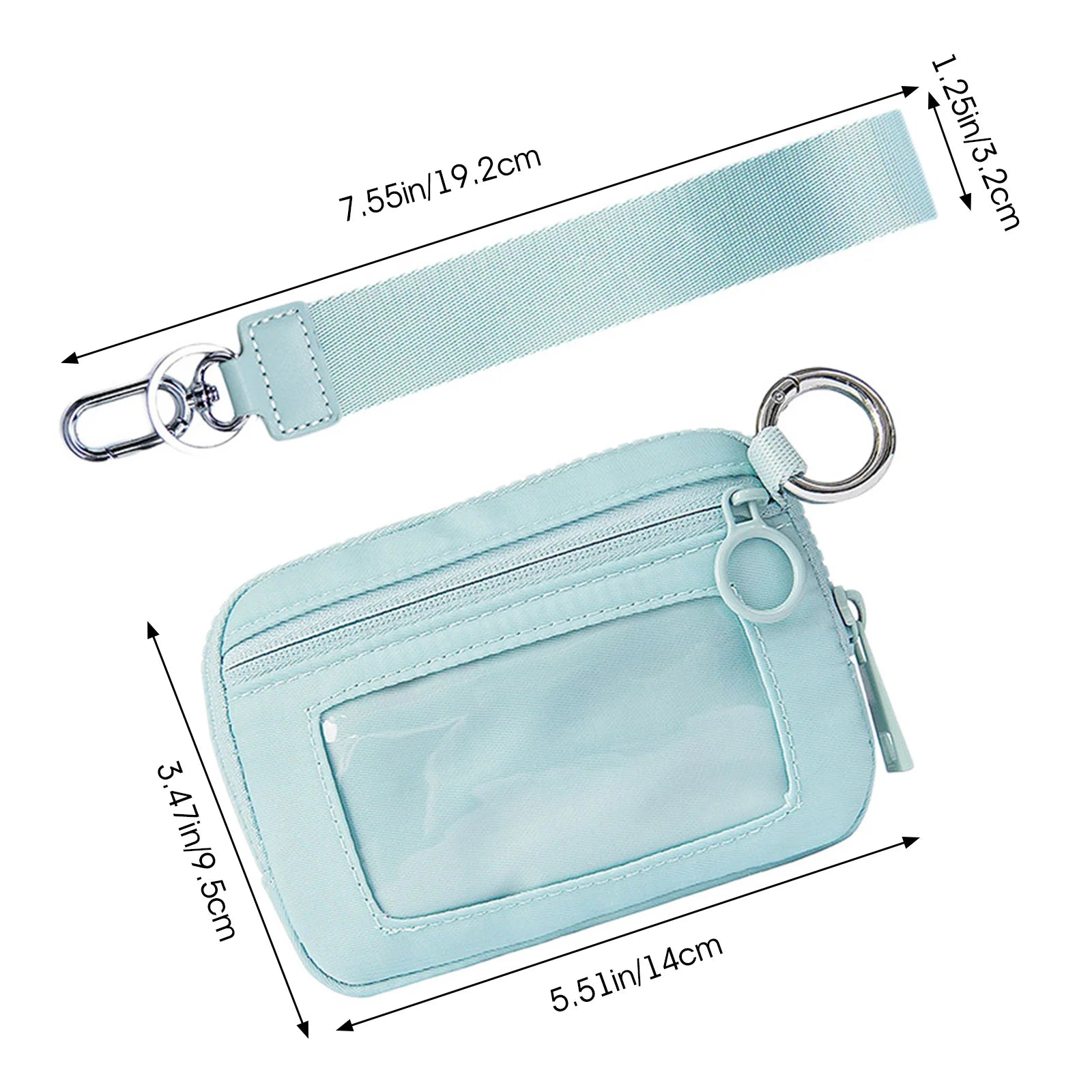 Compact Women's Wristlet Wallet — Portable Card Holder & Coin Purse