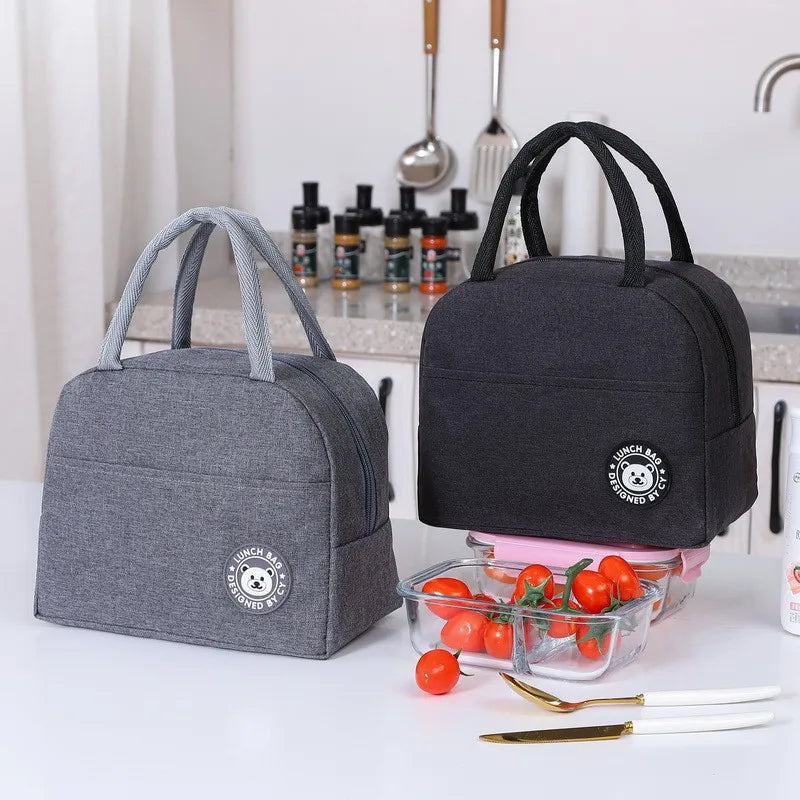 HOMEFISH Insulated Lunch Bag — Thermal Bento Box Carrier for Students