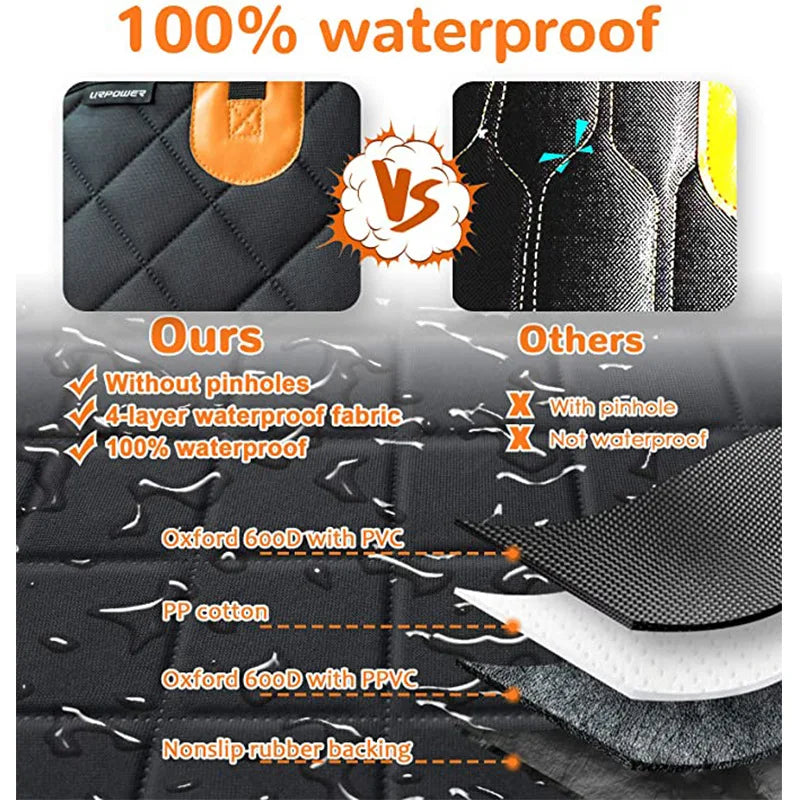 Waterproof Dog Car Seat Cover — Breathable Leather Travel Hammock