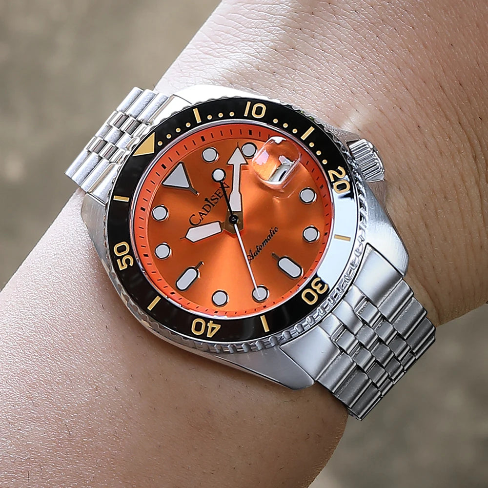 Cadisen 2026 Automatic Mechanical Watch — Luminous Diver with Ceramic Bezel