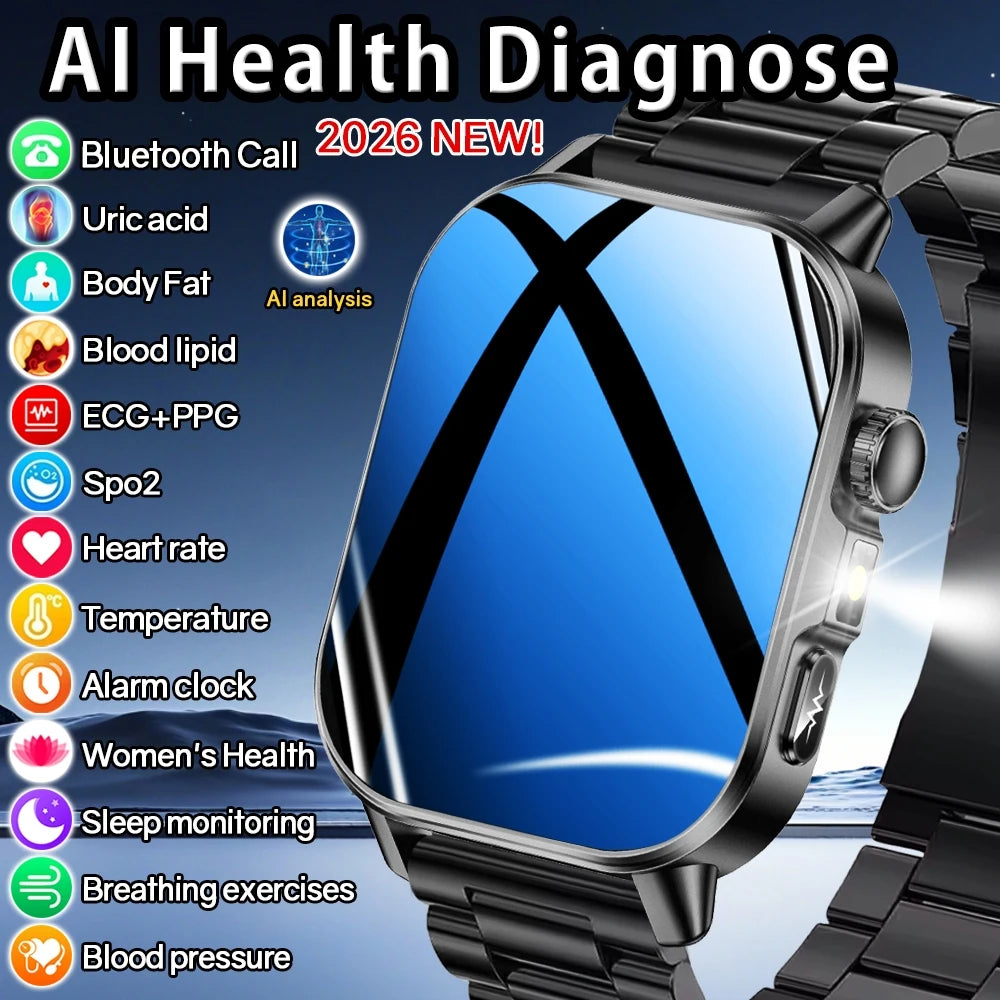 ChiBear Professional Health Smartwatch — ECG, Blood Pressure & Body Analysis
