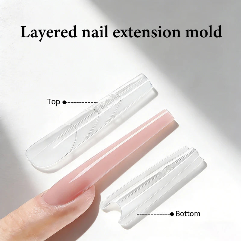 Sandwich Dual Nail Forms — 60pc Set for Quick 3D Extensions