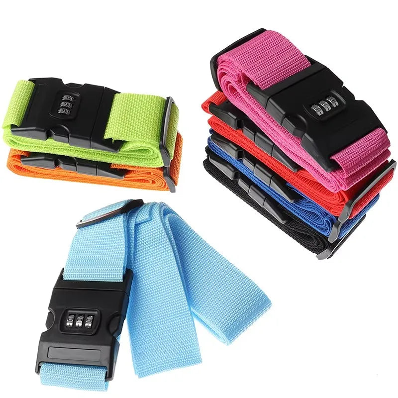 LXHYSJ Adjustable Luggage Strap — Secure Travel Packing Belt with Cipher Lock